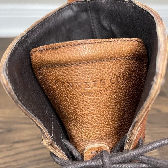 Kenneth Cole New York Men's Classic Dressy Brown Leather Boots Size 10M - EUC - Picture 8 of 13